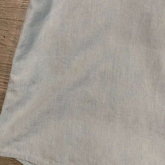 Vintage Mickey Mouse Outfit Change Denim Chambray Sleeveless Button Down - Picture 6 of 9